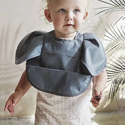 Bavoirs en PU souple pour bébé, avec poche, bavoir de salle à manger, imperméable, facile à nettoyer, séchage rapide, Style INS, mode enfant en bas âge, Smock