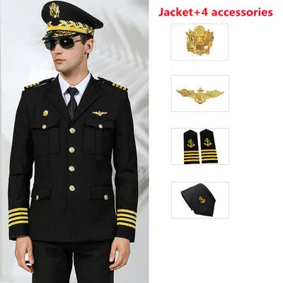 Uniforme professionnel services.com Seaman, garde de sécurité, vêtements d'affaires, costume de pilote imbibé de soleil, veste de performance de marin