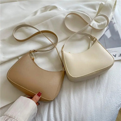Nouveaux sacs à main de mode pour femmes rétro couleur unie en cuir PU épaule sous les bras sac décontracté femmes Hobos sacs à main sac à main femme