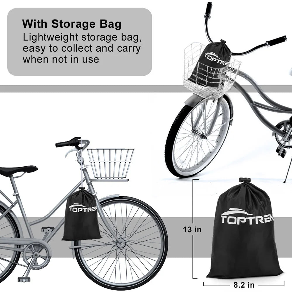 Toptrek housse de vélo protecteur de vélo polyvalent pluie neige poussière tous temps housses de protection étanche 210T de haute qualité