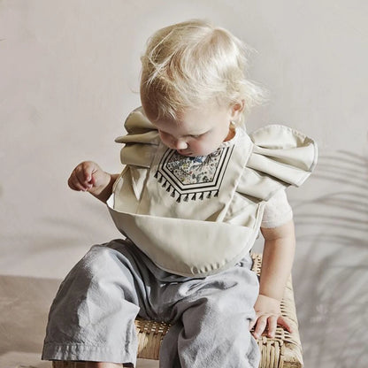 Bavoirs en PU souple pour bébé, avec poche, bavoir de salle à manger, imperméable, facile à nettoyer, séchage rapide, Style INS, mode enfant en bas âge, Smock