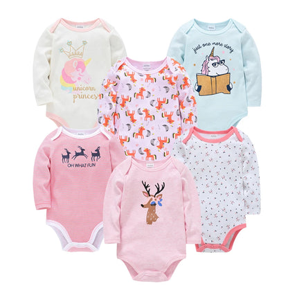 Kavkas – body pour bébés garçons et filles, 6 pièces, manches longues, 100% coton, vêtements pour bébés de 0 à 12 mois, combinaison pour nouveau-né
