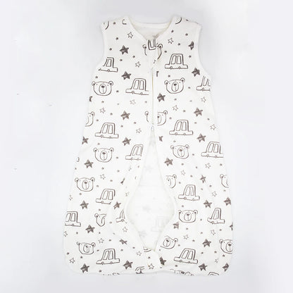 Sacs de couchage pour bébé de 3 à 18 mois, vêtements de nuit fins d'été une pièce imprimé ours mignon, sacs de nuit de dessin animé, couverture Anti-coup de pied