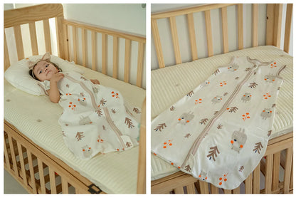 Sacs de couchage pour bébé de 3 à 18 mois, vêtements de nuit fins d'été une pièce imprimé ours mignon, sacs de nuit de dessin animé, couverture Anti-coup de pied