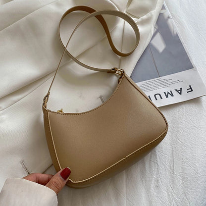 Nouveaux sacs à main de mode pour femmes rétro couleur unie en cuir PU épaule sous les bras sac décontracté femmes Hobos sacs à main sac à main femme