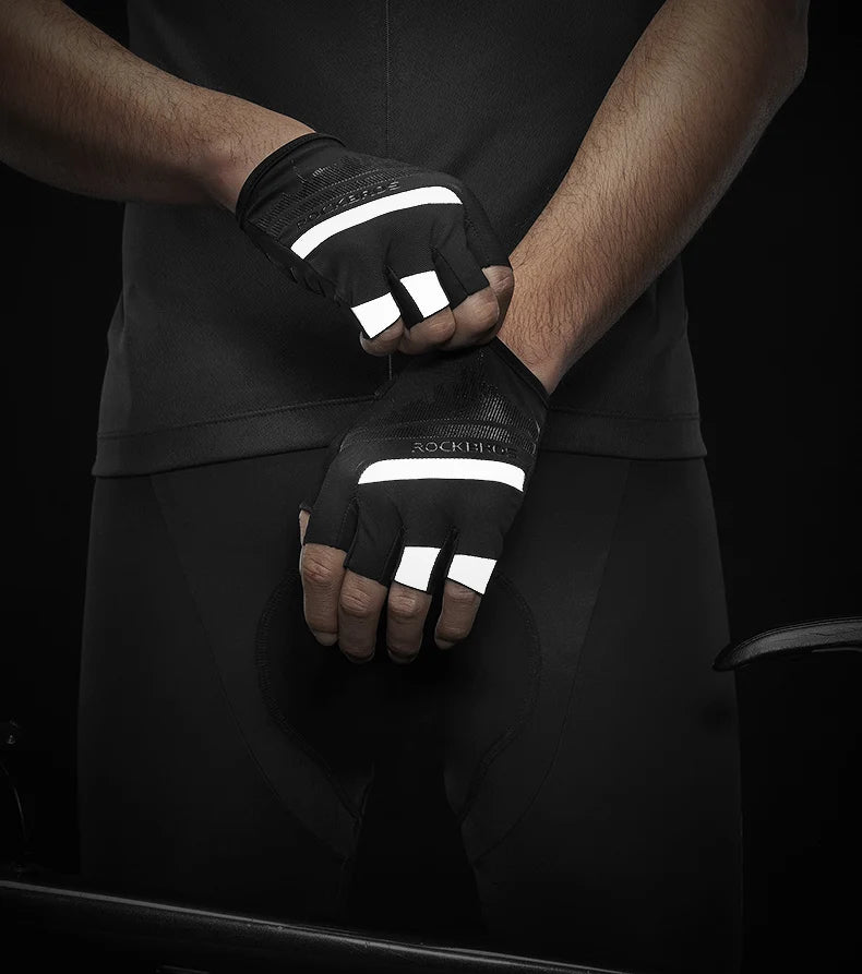 ROCKBROS gants de cyclisme demi-doigt antichoc résistant à l'usure respirant vtt route vélo gants hommes femmes sport vélo équipement
