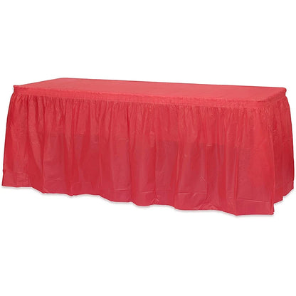 Holaroom jupe de Table jetable en plastique fête 6 couleurs 75x430 cm couverture de Table pour joyeux anniversaire fête mariage Festival décoration