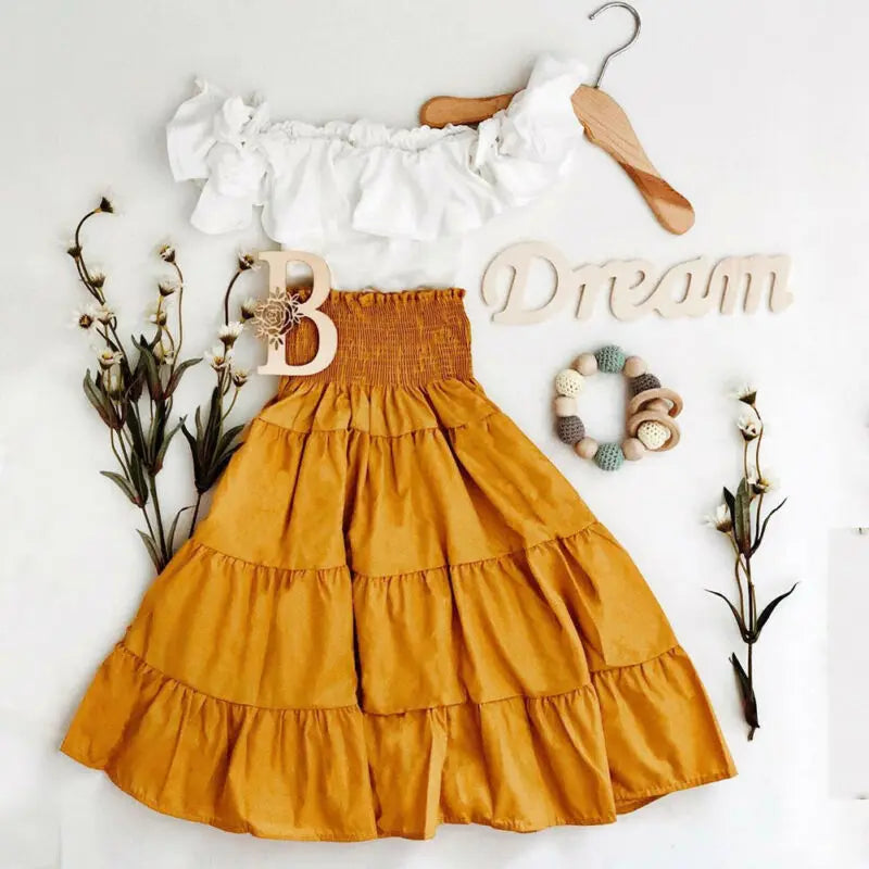 Ensemble de Vêtements d'Été pour Bébé Fille, Jupe Tutu A-ligne, Bandeau de Sauna, à la Mode, Mignon, à Volants en Y, 3 Pièces