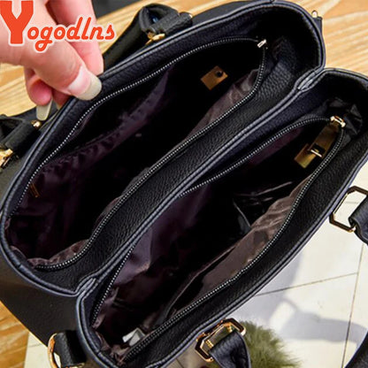 Yogodlns femmes perles pendentif sac à main dames en relief sac à bandoulière dames sac de messager sacs de boules de cheveux sac de haute qualité