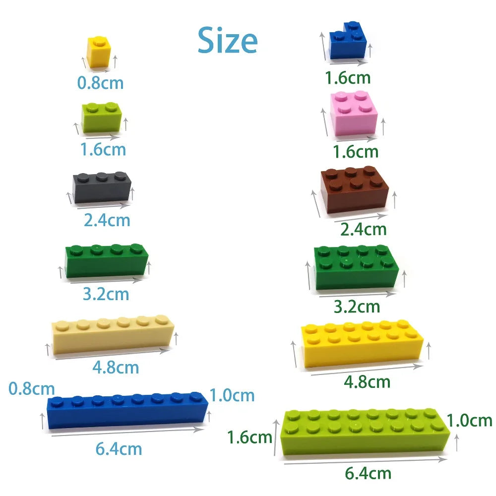 Blocs de construction à monter soi-même, 60 pièces, figurines épaisses, briques 2x2 points, taille créative éducative, compatibles avec 3003 jouets en plastique pour enfants