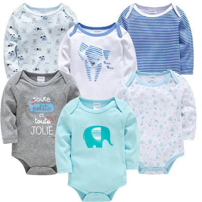 Kavkas – body pour bébés garçons et filles, 6 pièces, manches longues, 100% coton, vêtements pour bébés de 0 à 12 mois, combinaison pour nouveau-né