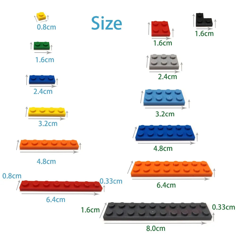 Blocs de construction à monter soi-même, 60 pièces, figurines épaisses, briques 2x2 points, taille créative éducative, compatibles avec 3003 jouets en plastique pour enfants