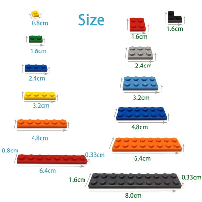 Blocs de construction à monter soi-même, 60 pièces, figurines épaisses, briques 2x2 points, taille créative éducative, compatibles avec 3003 jouets en plastique pour enfants