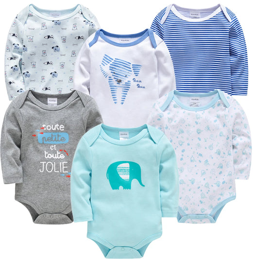 Kavkas – body pour bébés garçons et filles, 6 pièces, manches longues, 100% coton, vêtements pour bébés de 0 à 12 mois, combinaison pour nouveau-né