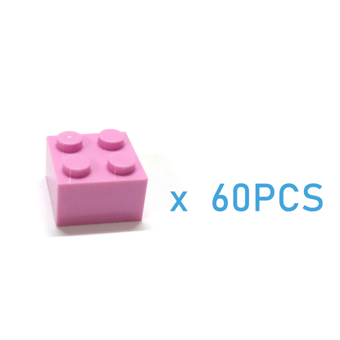 Blocs de construction à monter soi-même, 60 pièces, figurines épaisses, briques 2x2 points, taille créative éducative, compatibles avec 3003 jouets en plastique pour enfants