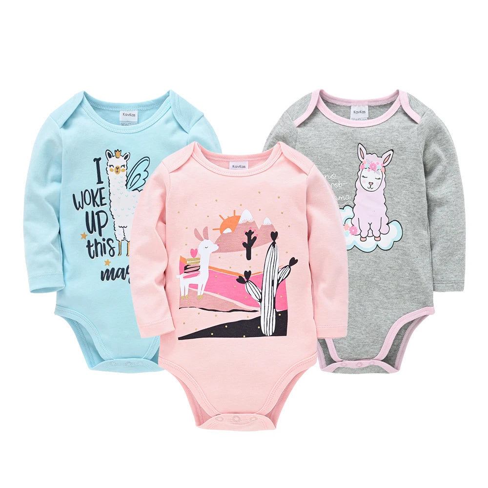 Kavkas – body pour bébés garçons et filles, 6 pièces, manches longues, 100% coton, vêtements pour bébés de 0 à 12 mois, combinaison pour nouveau-né