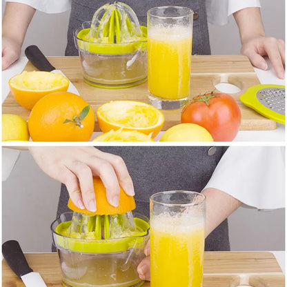 Presse-fruits manuel multifonctionnel avec tasse à mesurer intégrée, chauffe-citron, orange, râpe, séparateur René, Ju479, 4 en 1