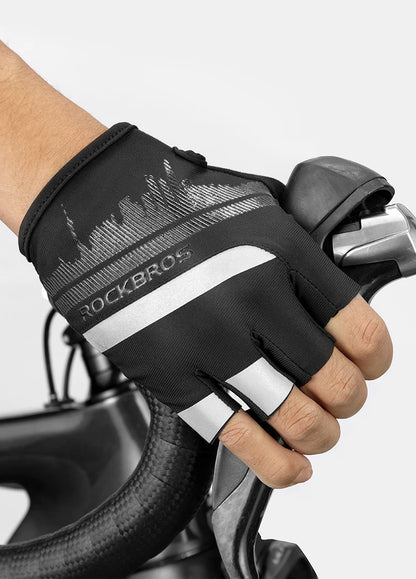 ROCKBROS gants de cyclisme demi-doigt antichoc résistant à l'usure respirant vtt route vélo gants hommes femmes sport vélo équipement