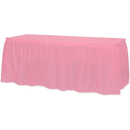 Holaroom jupe de Table jetable en plastique fête 6 couleurs 75x430 cm couverture de Table pour joyeux anniversaire fête mariage Festival décoration