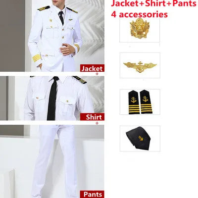 Uniforme professionnel services.com Seaman, garde de sécurité, vêtements d'affaires, costume de pilote imbibé de soleil, veste de performance de marin