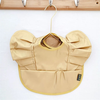 Bavoirs en PU souple pour bébé, avec poche, bavoir de salle à manger, imperméable, facile à nettoyer, séchage rapide, Style INS, mode enfant en bas âge, Smock