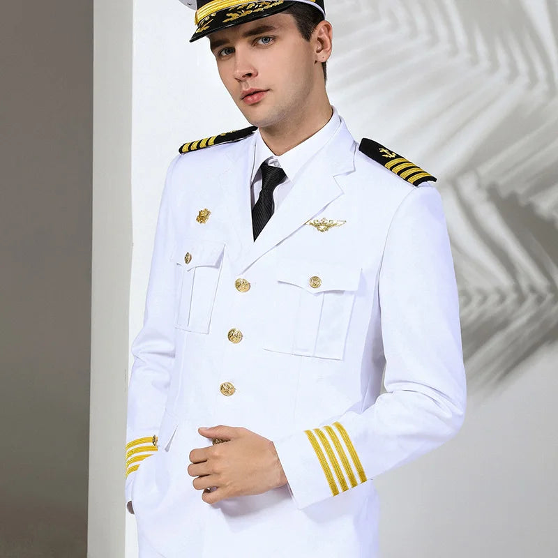 Uniforme professionnel services.com Seaman, garde de sécurité, vêtements d'affaires, costume de pilote imbibé de soleil, veste de performance de marin