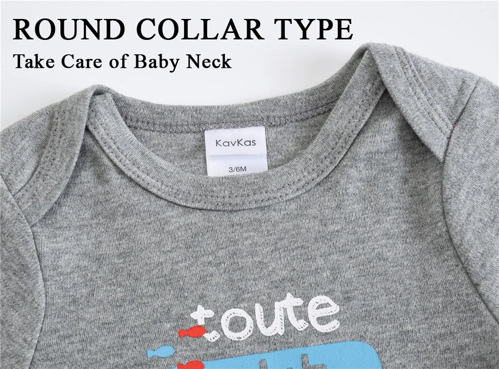 Kavkas – body pour bébés garçons et filles, 6 pièces, manches longues, 100% coton, vêtements pour bébés de 0 à 12 mois, combinaison pour nouveau-né