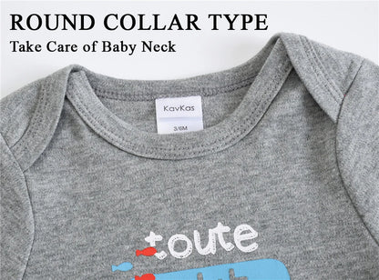 Kavkas – body pour bébés garçons et filles, 6 pièces, manches longues, 100% coton, vêtements pour bébés de 0 à 12 mois, combinaison pour nouveau-né