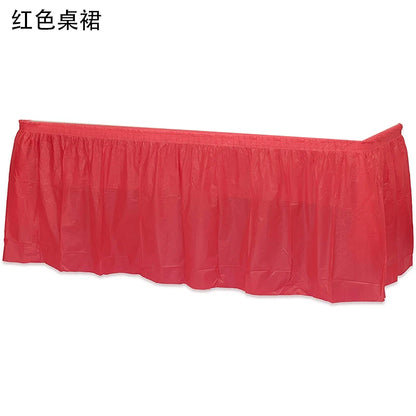 Holaroom jupe de Table jetable en plastique fête 6 couleurs 75x430 cm couverture de Table pour joyeux anniversaire fête mariage Festival décoration