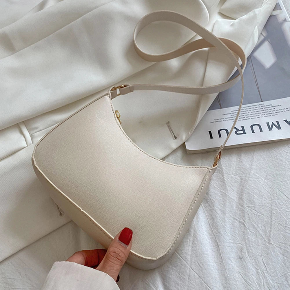 Nouveaux sacs à main de mode pour femmes rétro couleur unie en cuir PU épaule sous les bras sac décontracté femmes Hobos sacs à main sac à main femme