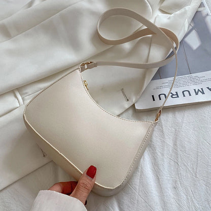 Nouveaux sacs à main de mode pour femmes rétro couleur unie en cuir PU épaule sous les bras sac décontracté femmes Hobos sacs à main sac à main femme