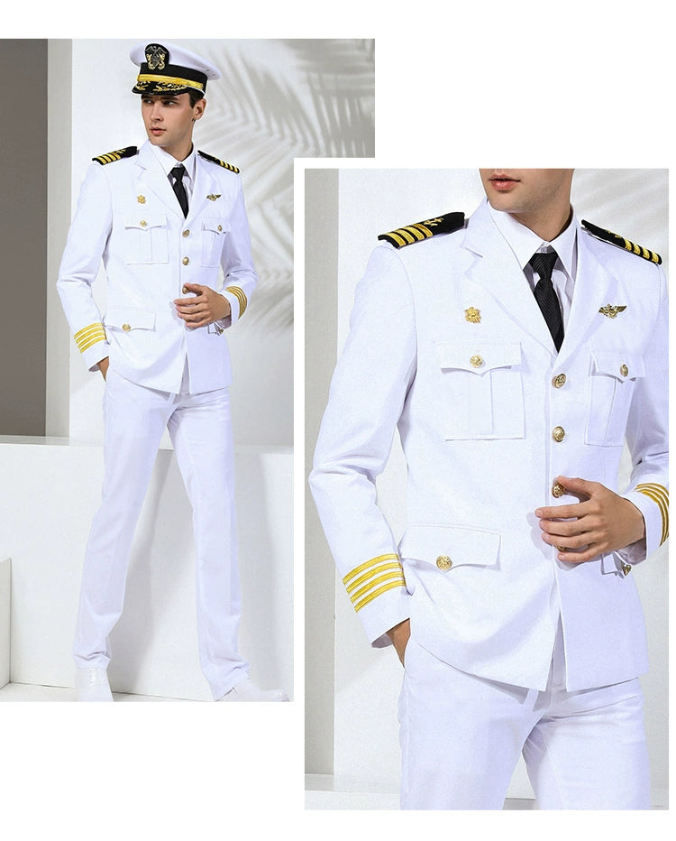 Uniforme professionnel services.com Seaman, garde de sécurité, vêtements d'affaires, costume de pilote imbibé de soleil, veste de performance de marin