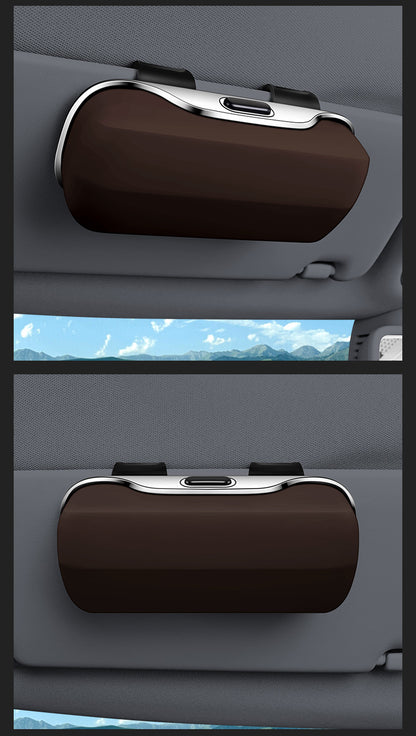 Étui à lunettes pour visière de voiture, ABS de qualité supérieure, flocage intérieur de lunettes de soleil, organisateur, mallette de rangement, boîte de Protection anti-rayures pour lunettes