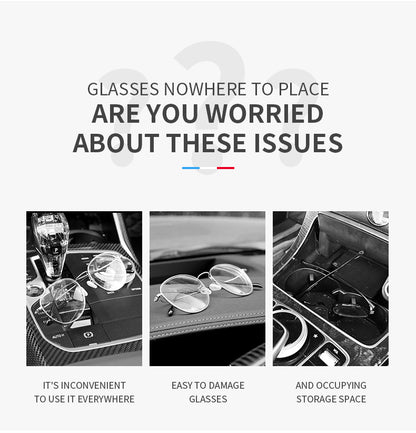 Étui à lunettes pour visière de voiture, ABS de qualité supérieure, flocage intérieur de lunettes de soleil, organisateur, mallette de rangement, boîte de Protection anti-rayures pour lunettes