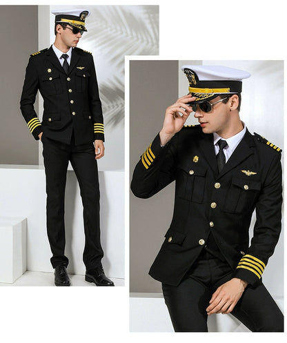 Uniforme professionnel services.com Seaman, garde de sécurité, vêtements d'affaires, costume de pilote imbibé de soleil, veste de performance de marin