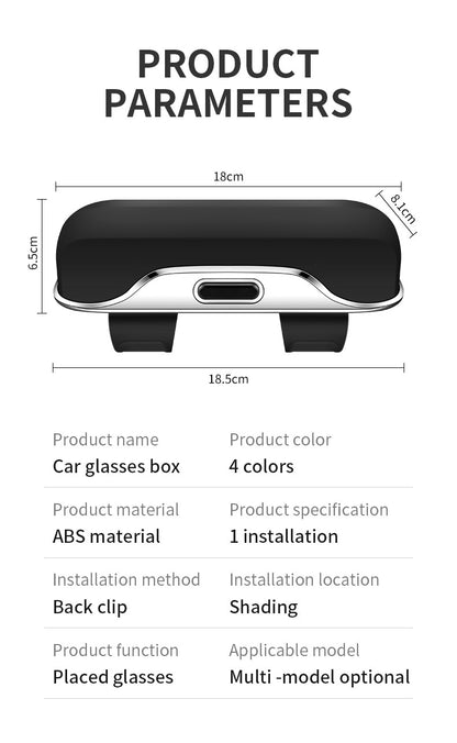 Étui à lunettes pour visière de voiture, ABS de qualité supérieure, flocage intérieur de lunettes de soleil, organisateur, mallette de rangement, boîte de Protection anti-rayures pour lunettes