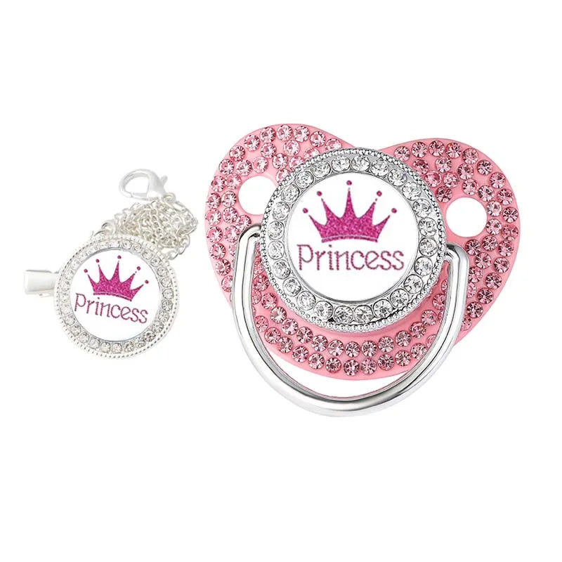 Couronne nouveau-né attache-sucette chaîne bébé factice Silicone sans BPA enfant en bas âge anneau de dentition infantile sucette mamelon bébé douche cadeau