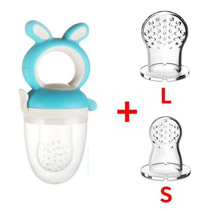 3 en 1 sac nouveau-né bébé aliments frais mangeoire Silicone anneau de dentition jouet mangeoire à fruits sucette formation manger fruits meulage bâton mignon
