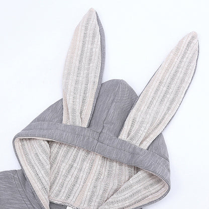 Melario garçons vêtements à manches longues bébé enfants grandes oreilles lapin body fille bébé à capuche fermeture éclair Creeper barboteuse