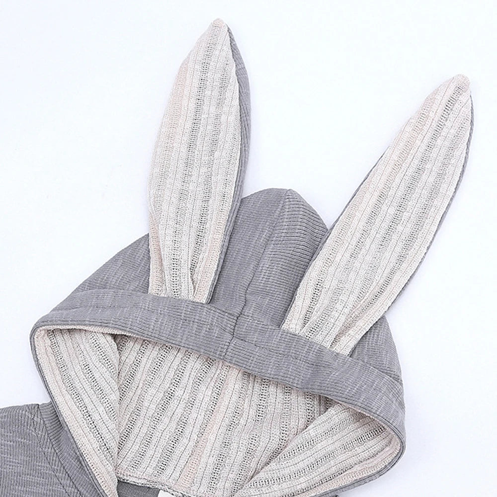 Melario garçons vêtements à manches longues bébé enfants grandes oreilles lapin body fille bébé à capuche fermeture éclair Creeper barboteuse