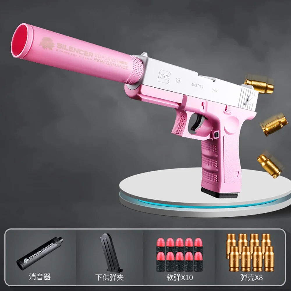 Pistolet Airsoft à éjection de coque pour enfants, balle molle, arme jouet, tir de Noël, jeu de plein air, cadeau pour garçons, le plus récent