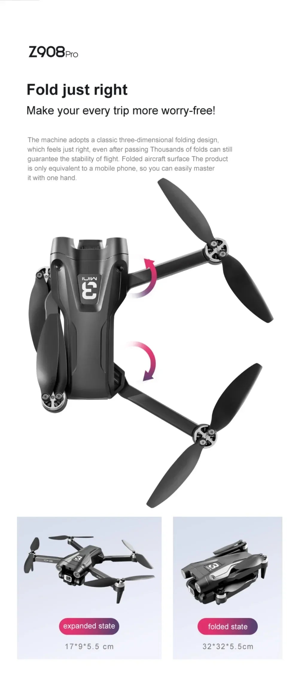Xiaomi-Drone ATA JIA Z908 Pro /MAX 8K ESC 4K, professionnel, localisation de flux optique, évitement d'obstacles à 3 côtés, jouets quadricoptères