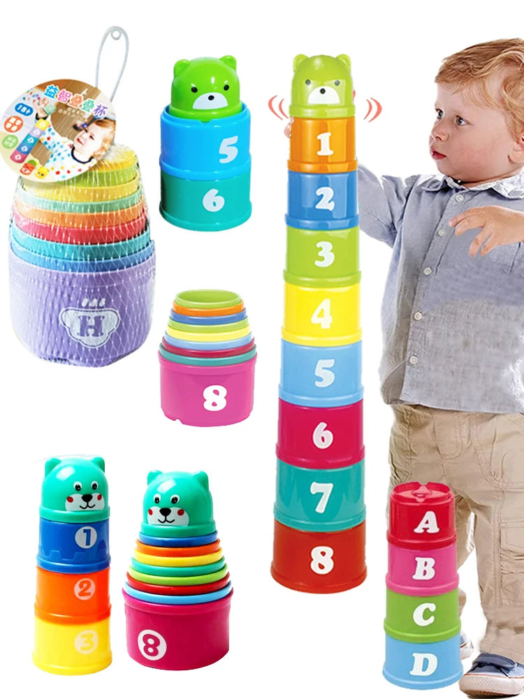Enfant cerveau réponse bataille pli tasse main vitesse compétition pli tasse bébé pile jeu éducation précoce Puzzle Train jeux de société jouet