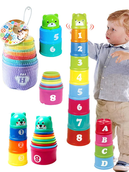 Enfant cerveau réponse bataille pli tasse main vitesse compétition pli tasse bébé pile jeu éducation précoce Puzzle Train jeux de société jouet
