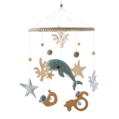 Berceau de bébé lit Mobile cloche hochet jouets en bois Crochet étoiles pendentif lit cloche jouets nouveau-né confort berceau support suspendus jouets cadeaux