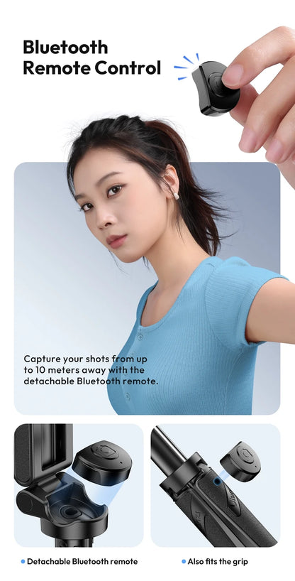 Ulanzi JJ03 perche à Selfie magnétique trépied de téléphone pour iPhone 16 15 14 13 12 Pro Max Magsafe Smartphone poignée sans fil support de bureau