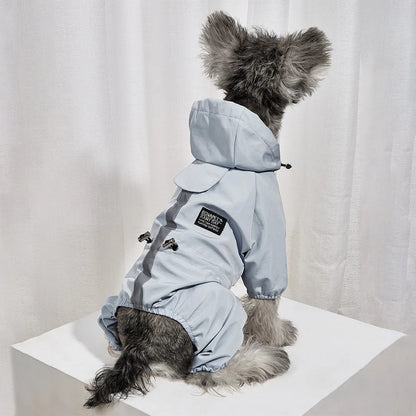 Vêtements imperméables pour chiens, imperméable réfléchissant pour chiens, veste en Polyester doux et imperméable, tenues pour chiots de compagnie