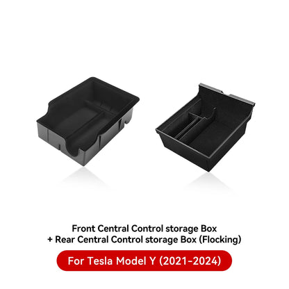 Accoudoir central caché, boîte de rangement, support de verre, organisateur de Console, accessoires pour Tesla modèle 3 Highland 2025 modèle Y 2021 – 2025