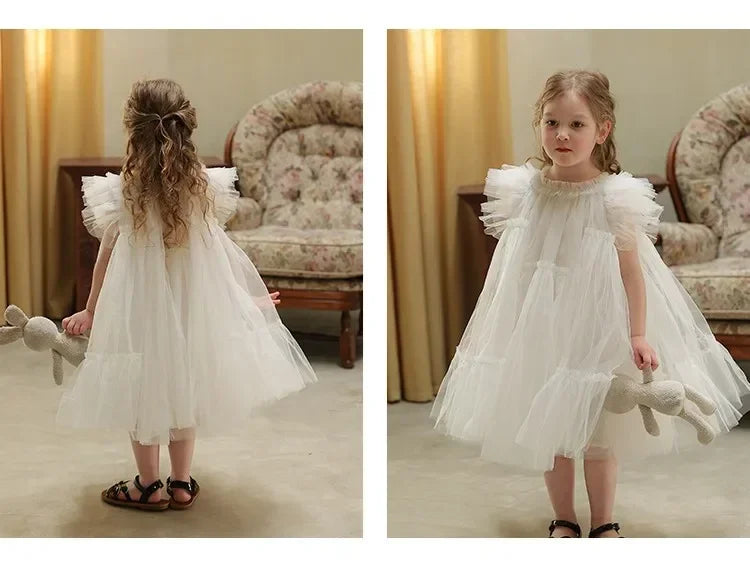 Robe d'été pour bébé fille, tenue de fête d'anniversaire, tutu