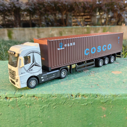 1:50 grand camion en alliage moulé sous pression modèle de voiture jouets conteneur retirer son et lumière véhicules de Transport modèle jouets pour garçons cadeaux